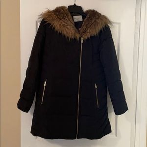 Cole Hana Faux Fur Hooded Puffer Coat